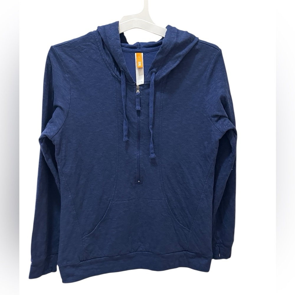 LUCY Athletic hoodie 1/2 zip jacket size Large blue